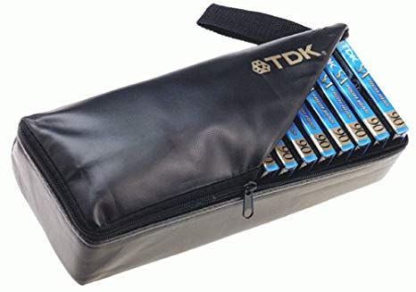 TDK SA90 Audio Cassette Tape with free storage case (8-Pack)