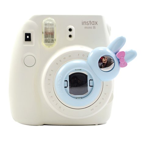 [Fujifilm Instax Mini 8 Selfie Lens] -- Lalonovo Rabbit Style Instax Close Up Lens with Self-portrait Mirror for Fujifilm Instax Mini 8 Instant Film Camera (Blue) by katia beni