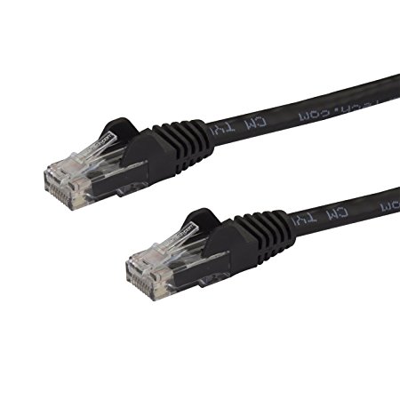 StarTech.com Cat6 Patch Cable - 125 ft - Black Ethernet Cable - Snagless RJ45 Cable - Ethernet Cord - Cat 6 Cable - 125ft