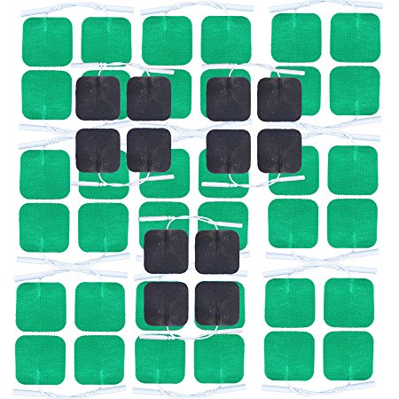 Electronic Pulse Massager Self-Adhesive Replacement Electrode 48Pcs High Quality Pads for HealthmateForever Medical Digital hand held massagers (Green Color)