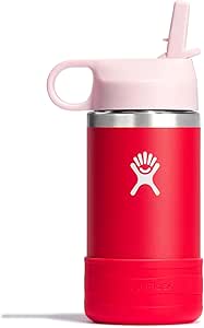 HYDRO FLASK Kids Water Bottle Jr. Stainless Steel Insulated With Straw Cap for Water, Milk, Juice, School, Camp, Sport, Play and Lunch, Easy to Clean, Leak-Resistant