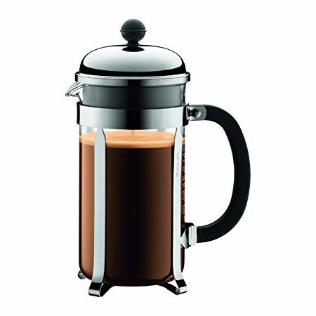 Bodum 1928-16USW Chambord 8-Cup French Press Coffee Maker, 34-Ounce, Chrome (Silver)