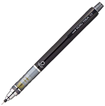 Uni Kurutoga Mechanical Pencil Standard, 0.3mm, Black (M34501P.24)