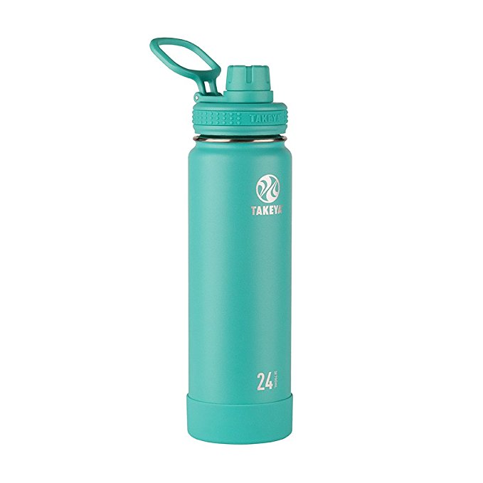 Takeya Actives Insulated Stainless Water Bottle with Insulated Spout Lid, 24oz, Teal