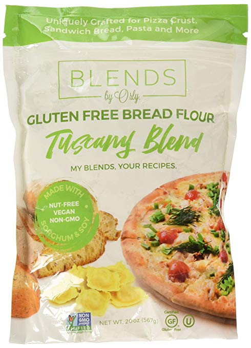 Gluten Free Bread Flour - Blends By Orly - Tuscany Blend - Gluten-Free Baking Flour for Breads, Pizza Crust, and Pasta 20oz Bag…