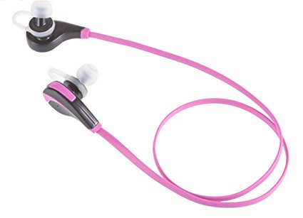 Huston Lowell Superb Cool Outdoor Sport G6 In-ear Stereo Bluetooth 4.0   EDR Headset Sweat-proof Wireless Music Earphone Headphone with Mic for Iphone (Pink)