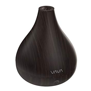 VAVA VA-AH016 Diffusers for Essential Oils, Large Aroma Wood Grain Ultrasonic Cool Mist Humidifiers for Bedroom Office Home Nursery Yoga Spa, No Light Disturb-(1.2L/0.3 Gallon, US 110V), Brown