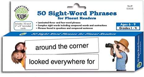 Essential Learning Products 50 Sight-Word Phrases for Fluent Readers Aid, 8 x 2 Inches