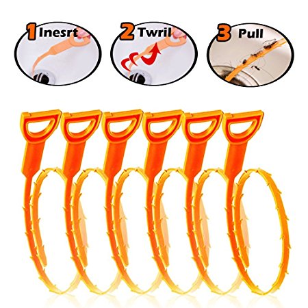 Father.son Hair Drain Clog Remover Drain Snake Cleaning Tool 6 pcs