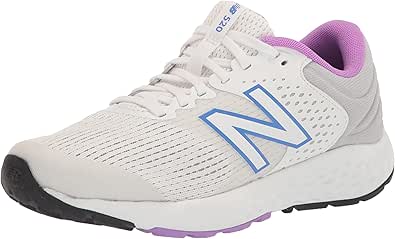 New Balance Women's 520 V7 Running Shoe, White/Light Aluminum/Bright Lapis, 6 Wide