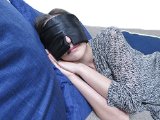 Luxury Black Satin Sleep Eye Mask Increase REM Sleep Cycles Non-irritating and Comfortable Fabric