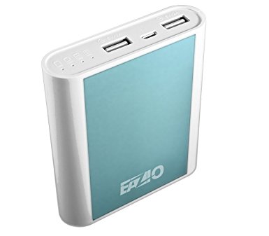 EAZIO 10400mAh Double USB Output Universal Power Bank, Blue