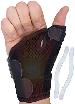 CFR Compression Thumb Brace Wrist Brace with Removable Springs & Adjustable Strap for Arthritis, Carpal Tunnel and Sprains