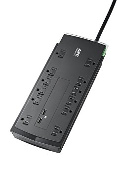 APC 12-Outlet Surge Protector 4320 Joule with USB Charging Ports, SurgeArrest Performance (P12U2)