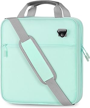 MoKo Zipper Binder, 3 Ring 2 inch Binder with Zipper,500 Sheet Capacity Multi-Pocket School Binder for Middle School, Handle and Shoulder Strap Included, Mint Green