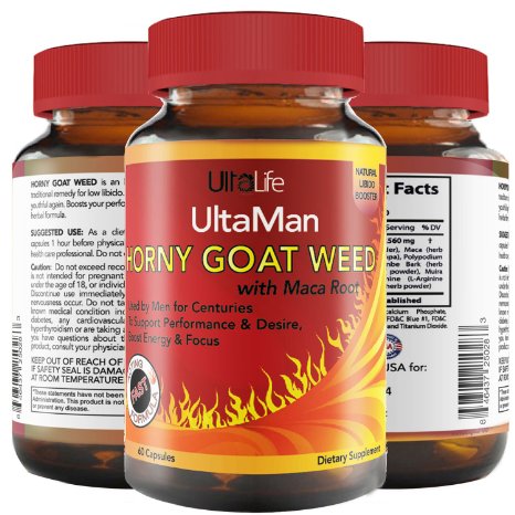 #1 Best Premium HORNY GOAT WEED Extract w/ Maca Root -- Used by Men & Women for Centuries -- Increases Sex Drive & Desire, Boosts Energy & Focus -- Made in USA -- REAL RESULTS or Your Money Back