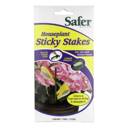 Safer Brand 5025 Houseplant Sticky Stakes Insect Trap 7 Traps