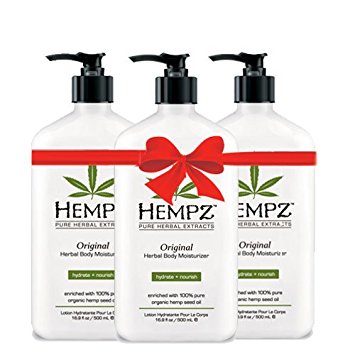 Hempz Original Herbal Body Moisturizer 17 oz (3 Pack)