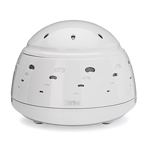 Sterline Sound Machine Dome with 6 Customizable Sound Settings, Real Natural Fan White Noise for Studying Work and Sleep, Soothing Air Background Noise Reduction, Spa and Yoga Relaxation, White