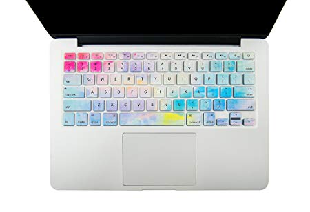 KEC Keyboard Cover Skin for New MacBook Air 13" Retina Display A1932 (2018) (Rainbow Mist 2)