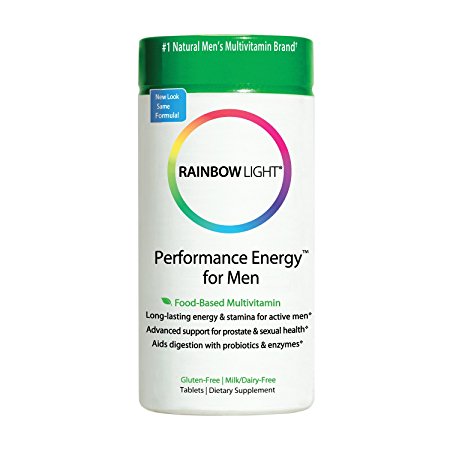 Rainbow Light - Performance Energy™ for Men Multivitamin - Provides Antioxidant Protection, Supports Energy, Calcium Absorption, Tooth & Bone Health, Prostate & Sexual Health in Men - 90 Tablets