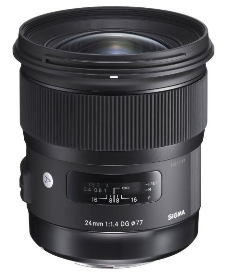 Sigma 24mm f14 DG HSM A Wide-Angle-Prime Lens for Nikon F-Mount Cameras