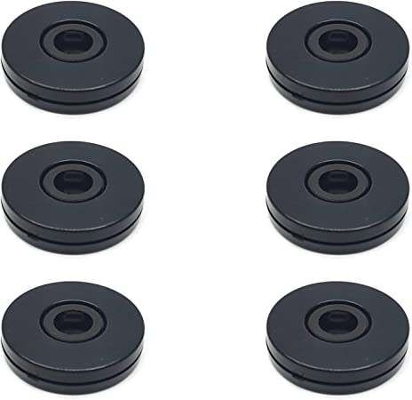 Heavy Duty Lazy Susan,6-Pack,Susenya Black Lazy Susan Turntable Organizer for Cake Decorating Kitchen Corner Cabinets Spice Rack (4")