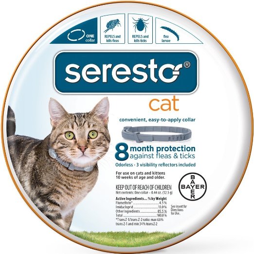 Seresto Cat Flea And Tick Collar For Cat 10 Weeks Or Over.