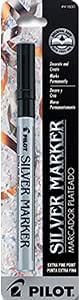 Pilot Metallic Permanent Paint Markers, Silver, Extra Fine Point, Single Pen (41600)