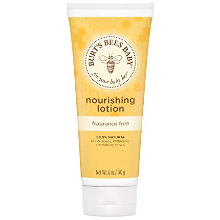 Burt’s Bees Baby Nourishing Lotion, Fragrance Free Baby Lotion - 6 Ounce Tube