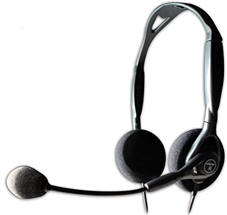 Andrea Communications C1-1023200-1 Model NC-125 Noise Canceling Stereo Headset With Dual 3.5mm Plugs