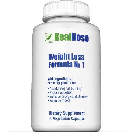 RealDose Weight Loss Formula No 1 - Doctor Formulated Weight Loss Supplement Includes Clinically Proven Decaf Green Coffee Bean Extract Svetol Rhodiola Rosea and DolichosPiper Betle Lowat Extract - 90 Vegetarian Capsules