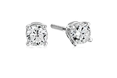 14k Diamond with Screw Back and Post Stud Earrings (J-K Color, I2-I3 Clarity)