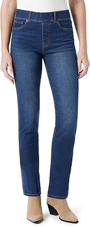 Gloria Vanderbilt Women's Shape Effect Pull on High Rise Straight Leg Jean Standard