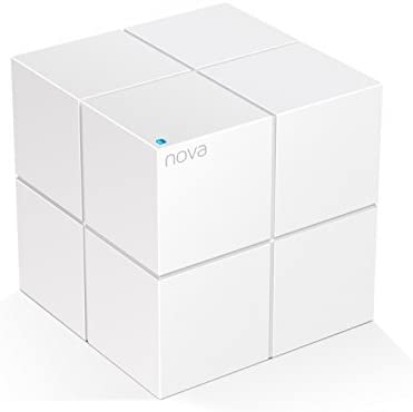 Tenda Nova MW6(1-Pack) Whole Home Mesh WiFi System Coverage up to 2,000 sq.ft, 1-2 bedrooms, Plug and Play, Compatible with Alexa,Parental Controls,2 Gigabit Ports/Unit