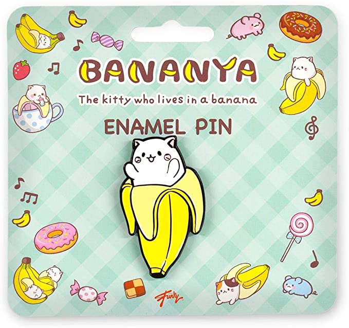 Official Bananya - The Kitty Who Lives in a Banana | Sweet Enamel Collector Pin | Small Pin Looks Great Anywhere Yellow