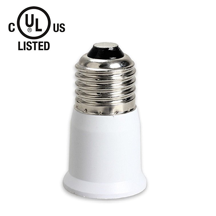 (Pack of 2) YiLighting - UL-listed E26 to E26 Extender -E26 Edison Screw to E26 Edison Screw Lamp Bulb Socket Extension Adapter For LED CFL Lights ONLY, (NOT For Incandescent Light Bulb)