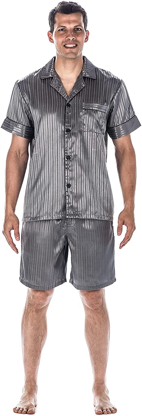 Noble Mount Satin Pajamas for Men - Short Pajama Set