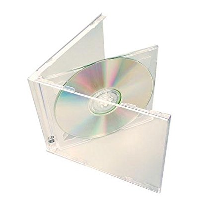 (100) STANDARD Clear Double CD Jewel Case - CD2R10CL