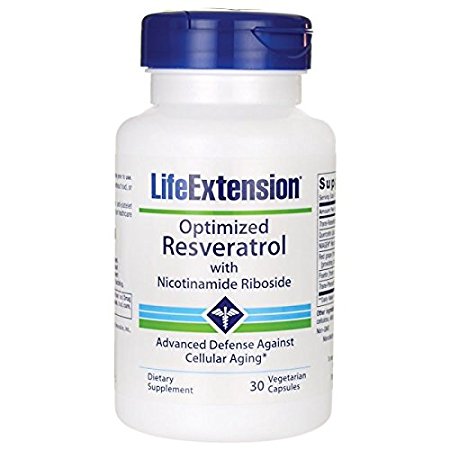 Life Extension Optimized Resveratrol with Nicotinamide Riboside Capsules, 30 Count