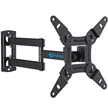 Full Motion TV Monitor Wall Mount Bracket Articulating Arms Swivels Tilts Extension Rotation for Most 13-42 Inch LED LCD Flat Curved Screen TVs & Monitors, Max VESA 200x200mm up to 44lbs by Pipishell