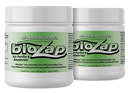 RadonSeal BioZap Air Purifier & Deodorizer (2-Pack, 32 oz. Natural Scent) Naturally Cleans Musty Odors from Mold, Mildew