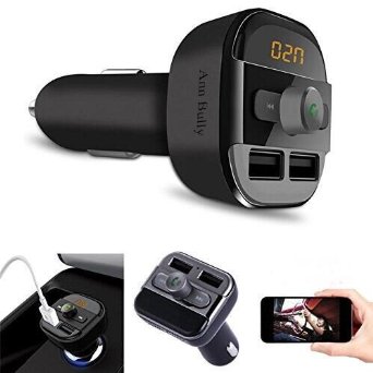 Ann Bully bluetooth handsfree car kit FM transmitter34A car charger with special rotation operation