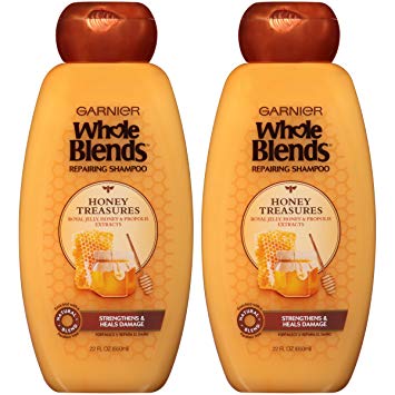 Garnier Hair Care Whole Blends Repairing Shampoo Honey Treasures for Damaged Hair, 2 Count