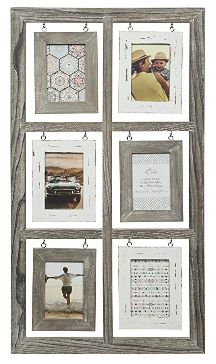 Gallery Solutions 15x28 6 Opening Rustic Homestead Collage Frame
