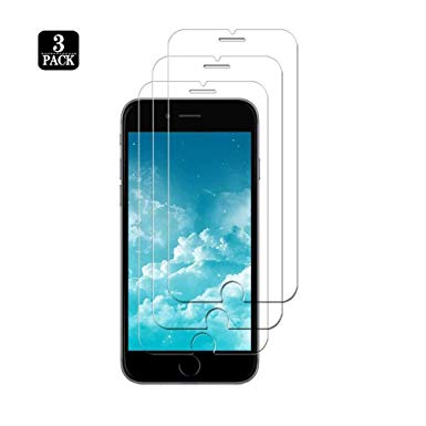 [3-Pack] Screen Protector Compatible for iPhone 6/6s/7/8, HD Transparent Film, no Bubbles, 3D Touch, 2.5D Edge, Easy to Install, 4.7 inch, 9H Hardness，Tempered Glass