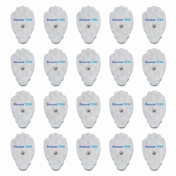 TENS Electrodes - Premium Quality Large Snap On Pads - 10 Pairs (20 Pads) - Discount TENS Brand