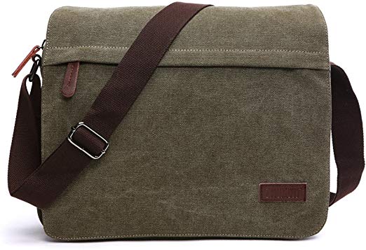 NANJUN Vintage Canvas Messenger Bag Shoulder Bags for Men Women(jb007-Army-m)