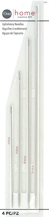 Dritz Upholstery Needles-Assorted 4/Pkg, Other, Multicoloured, 4.54 x 9.87 x 36.29 cm