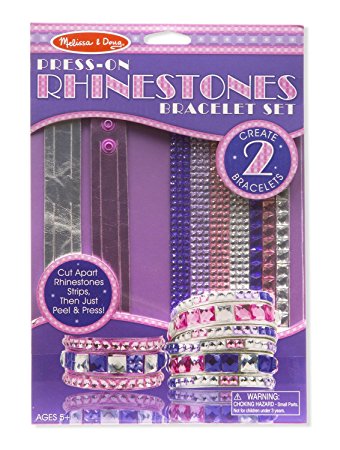 Melissa & Doug Press-On Rhinestones Bracelet-Making Set (Makes 2 Bracelets)